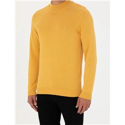 Hardal Slim Fit Yarım Balıkçı Basic Triko Kazak