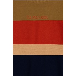 Erkek Çocuk Açık Haki Bisiklet Yaka Kazak