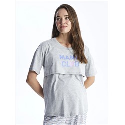 LC Waikiki Bisiklet Yaka Baskılı Kısa Kollu Hamile Pijama Takımı, LCW DREAM                                            
                                            Bisiklet Yaka Baskılı Kısa Kollu Hamile Pijama Takımı