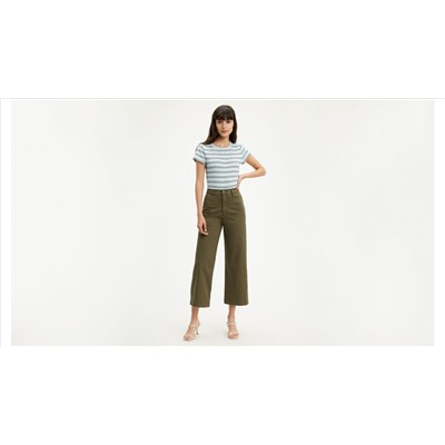 Ribcage Wide Leg Cropped Women's Pants