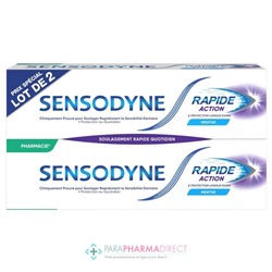 Sensodyne Rapide Action & Protection Longue Durée - Dentifrice - LOT de 2x75mlLot  × 2