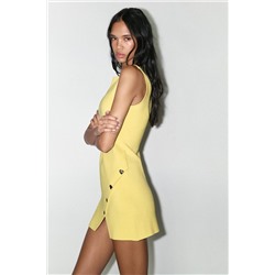 IRREGULAR BUTTON KNIT DRESS
