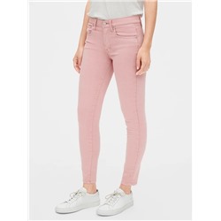 Soft Wear Mid Rise True Skinny Ankle Jeans in Color