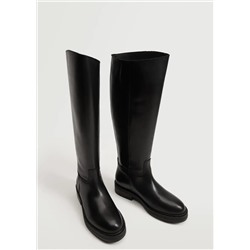 Bota piel caña alta -  Mujer | MANGO OUTLET Melilla