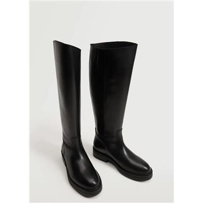 Bota piel caña alta -  Mujer | MANGO OUTLET Melilla
