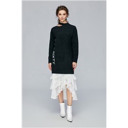 Vestido jersey de lana y cachemir Negro
