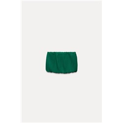 PLEATED BANDEAU TOP