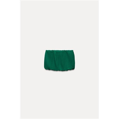 PLEATED BANDEAU TOP
