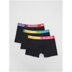 Boxershorts mit dekorativem Band, 3er-Pack