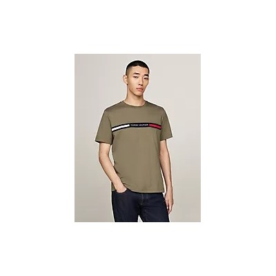 Tommy Ribbed Inset Logo T-Shirt
