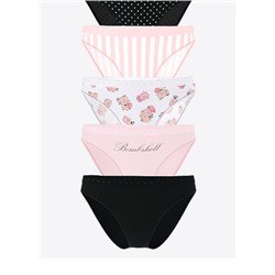5-Pack Stretch Cotton Bikini Panties