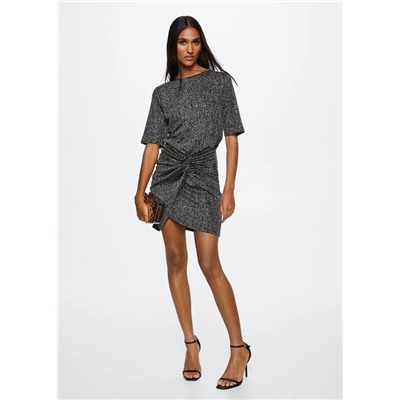 Vestido lúrex nudo REF. 37089076-XLURO-LM