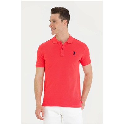 Erkek Kırmızı Basic Polo Yaka Tişört