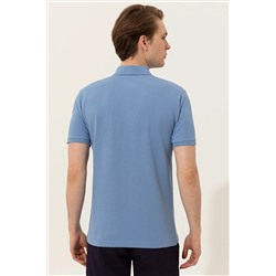 Erkek Koyu Mavi Polo Yaka Basic T-Shirt