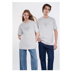 Mavi Soul Mate Baskılı Gri Tişört 1611684-81582