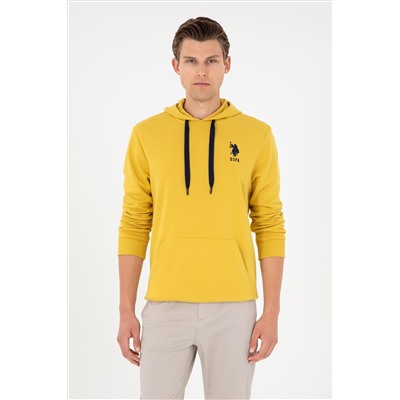 Erkek Sarı Basic Sweatshirt