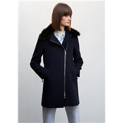 Abrigo cuello pelo desmontable -  Mujer | MANGO OUTLET Melilla