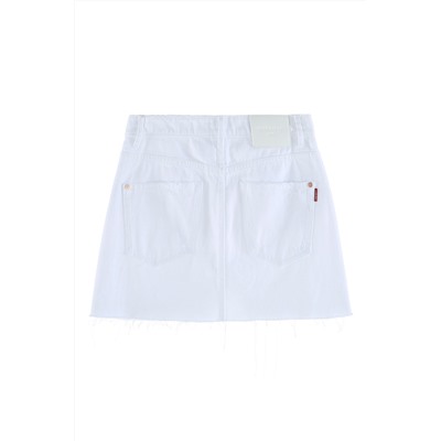 Minifalda vaquera Blanco
