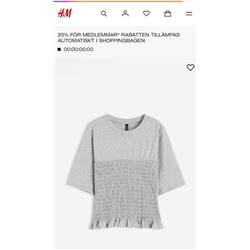 Дизайнерская футболка с круглым вырезом и коротким рукавом H&*M
