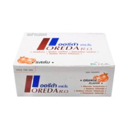 Порошок-электролит Oreda R.O. против обезвоживания со вкусом апельсина (упаковка 100 пакетиков по 5 гр / Oreda R.O. Powder 100 * 5 gr