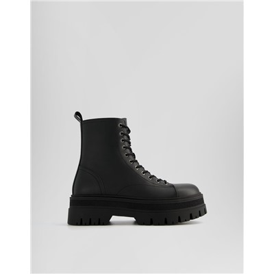 Men's track sole lace-up ankle boots