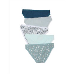 VICTORIA'S SECRET 5-Pack Cotton Lace-Trim Bikini Panties