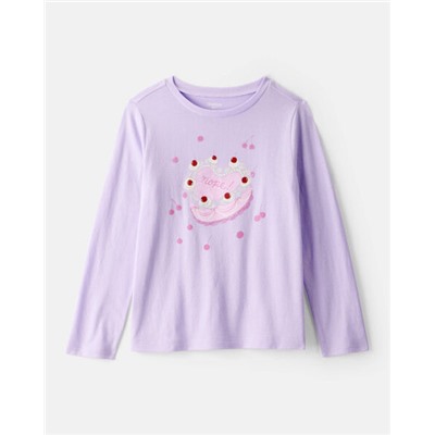 Girls Paris Long-Sleeve Graphic Tee - Ivory