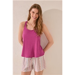 Camiseta tirantes algodón morado