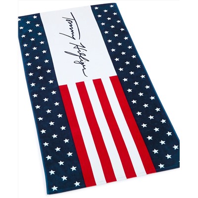 Tommy Hilfiger Cotton 35" x 66" Printed Beach Towel | Полотенце пляжное