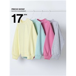 PACK OF 4 BASIC SWEATSHIRTS