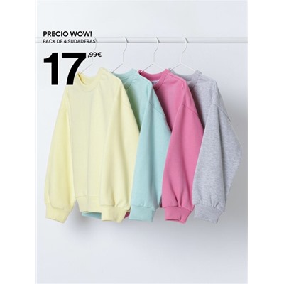 PACK OF 4 BASIC SWEATSHIRTS