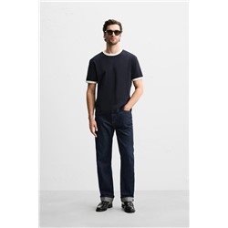 CAMISETA BÁSICA RIB CONTRASTE