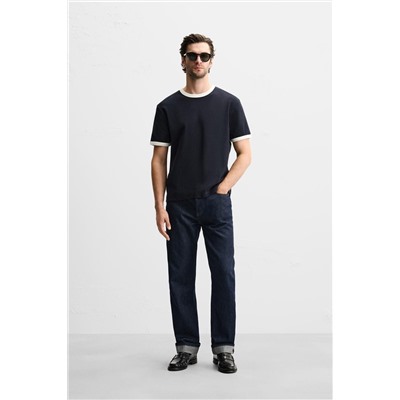 CAMISETA BÁSICA RIB CONTRASTE