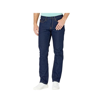 U.S. POLO ASSN. Stretch Slim Straight Five-Pocket Denim Jeans in Blue Rinse