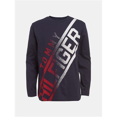 TOMMY HILFIGER BIG BOYS' FADER LONG-SLEEVE T-SHIRT