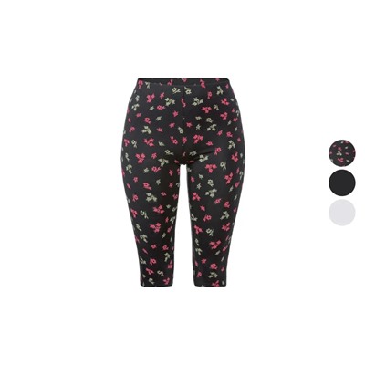 esmara Damen Capri Leggings, mit bequemen Gummizugbund