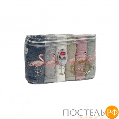 Полотенце Карвен Vip Cotton FLAMINGO 50*90 6 шт. махра Н 3260