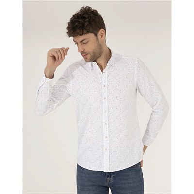 Pembe Slim Fit Uzun Kollu Gömlek