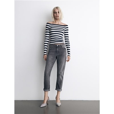 Stretch-Jeans im Boyfriend-Fit