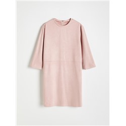 Kleid In Velourslederoptik