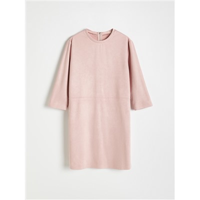 Kleid In Velourslederoptik