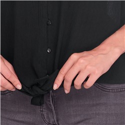 Damen Blusentop in Crepp-Optik