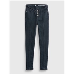 Kids High Rise Collar Jeggings with Max Stretch