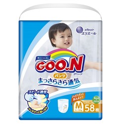 Подгузники-трусики GOO.N М 58  (6-12кг) универсальные высокая посадка