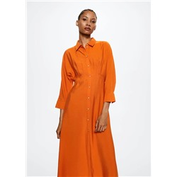 Vestido fluido camisero -  Mujer | MANGO OUTLET España