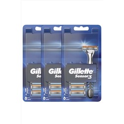 Gillette, Sensor3 Mak 6'lı Bıçak X3 Adet