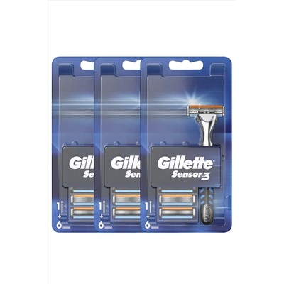 Gillette, Sensor3 Mak 6'lı Bıçak X3 Adet