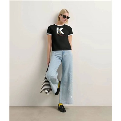 Женская футболка Karl Lagerfel*d x Dysney 😎  ОРИГИНАЛ!