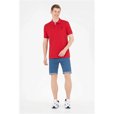 Erkek Kırmızı Basic Polo Yaka Tişört