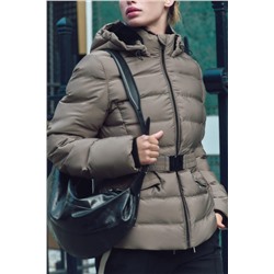 HOODED BELTED ANORAK